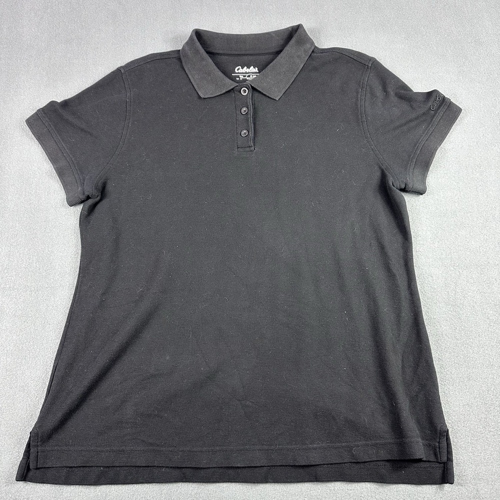 Cabela's Ladies Polo Shirt L/G Black